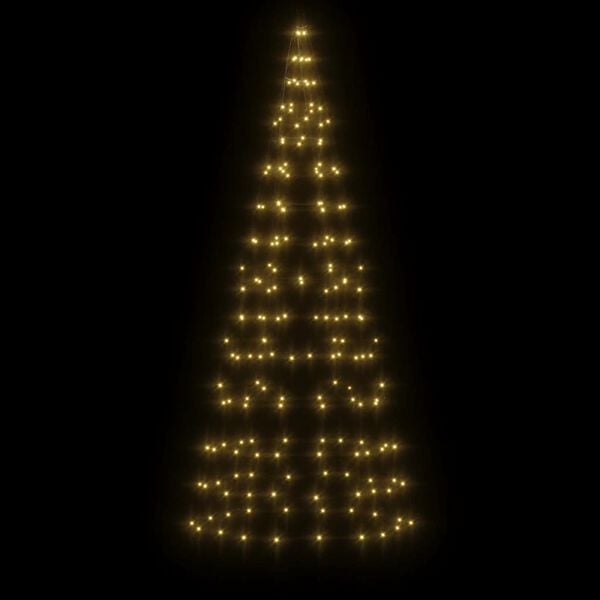 vidaXL LED-kerstboom aan vlaggenmast 200 LED's warm wit 180 cm