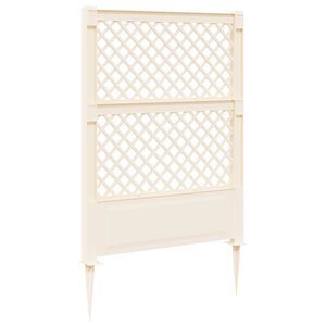 vidaXL Trellis met Spike Wit 99 x 6 x 165 cm PP