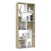 801882 vidaXL Boekenkast Wit en Sonoma Eik 67x24x161 cm Bewerkt Hout