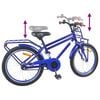 vidaXL Kinderfiets 18 Inch voor 5-7 jaar Donkerblauw