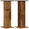 vidaXL Plantenstandaards 2 st 30x30x80 cm bewerkt hout oud houtkleurig