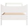 vidaXL Bedframe met hoofdbord massief grenenhout wit 90x190 cm