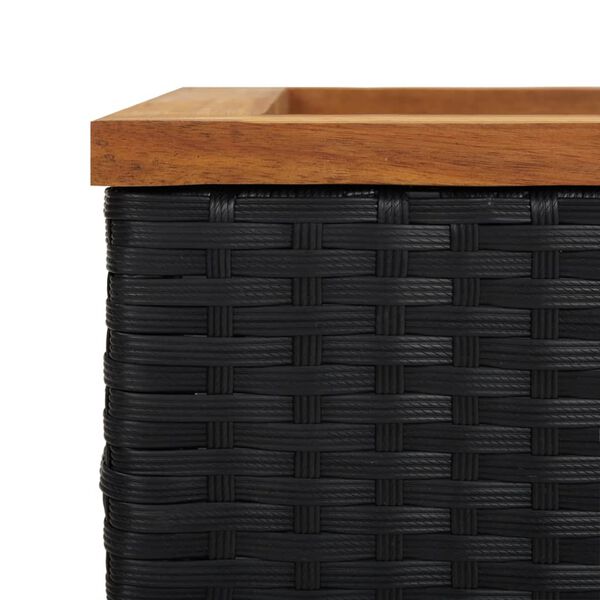 vidaXL Plantenbak 80x40x80 cm poly rattan zwart