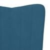 vidaXL Relaxstoel fluweel blauw