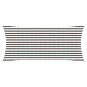 vidaXL Zonneschaduwzeil Lichtgrijs en wit. 2 x 4 m HDPE