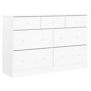 vidaXL Ladekast ALTA 112x35x73 cm massief grenenhout wit