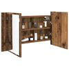 vidaXL Badkamer spiegelkast Oud Hout 80 x 12 x 45 cm Bewerkt hout