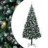 vidaXL Kunstkerstboom Groen 240 cm PVC en Staal en Kunststof