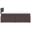 vidaXL Boxspring met matras stof donkerbruin 120x190 cm