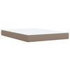 vidaXL Boxspring met matras kunstleer cappuccinokleurig 160x200 cm