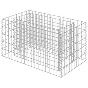 vidaXL Gabion plantenbak verhoogd 90x50x50 cm gegalvaniseerd staal