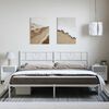vidaXL Bedframe met hoofdbord metaal wit 183x213 cm
