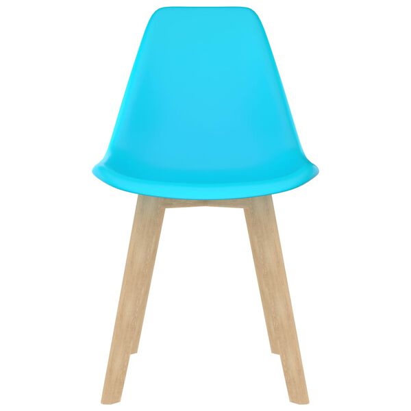 vidaXL Eetkamerstoelen 4 st kunststof blauw