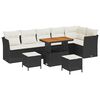 vidaXL Tuinbankenset 9 st Zwart poly rattan