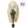 vidaXL Plantenhoezen met ritssluiting 2 st 70 g/m&sup2; 3,93x3,5 m