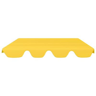 vidaXL Vervangingsluifel voor schommelbank 150/130x105/70 cm geel