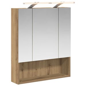 vidaXL Badkamer spiegelkast Ambachtelijk eiken 60 x 14.5 x 70 cm