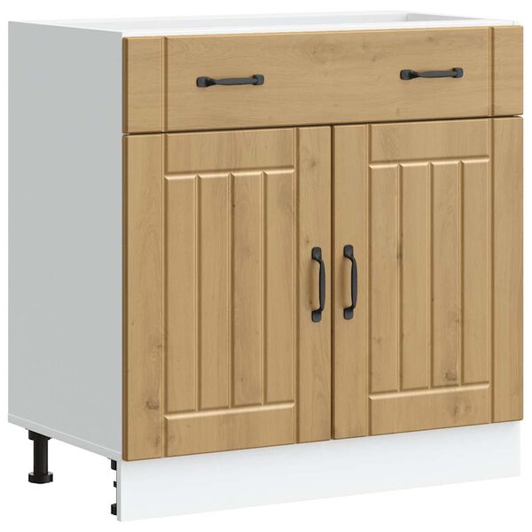 vidaXL Onderkast Lucca bewerkt hout artisanaal eikenkleur