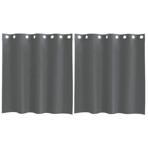 vidaXL Gordijnen voile met doorvoertules 2 st 140x140 cm donkergrijs