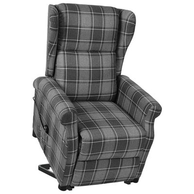 vidaXL Sta-op-stoel stof grijs