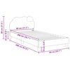 vidaXL Bedframe voor kinderen met hoofdbord Blauw 80 x 200 cm PU
