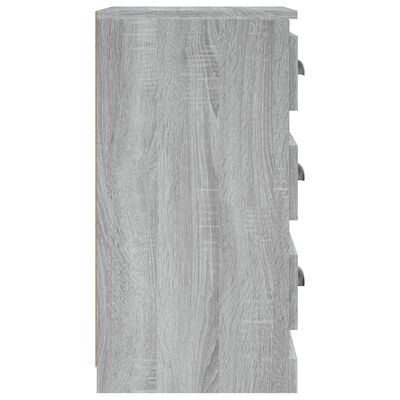 vidaXL Dressoir 36x35,5x67,5 cm bewerkt hout grijs sonoma eikenkleurig