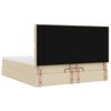 vidaXL Ottoman bed met matrassen 200x200cm stof crèmekleurig