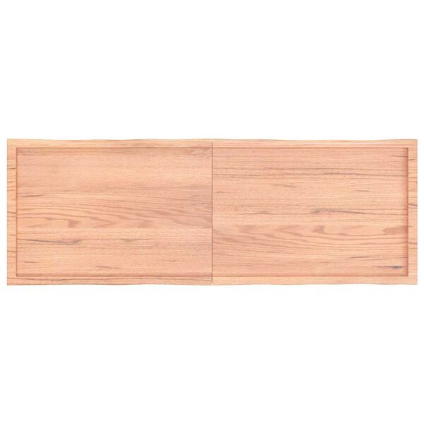 vidaXL Tafelblad natuurlijke rand 180x60x(2-4) cm eikenhout lichtbruin
