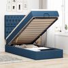 vidaXL Bed met matras 90x200 cm stof blauw