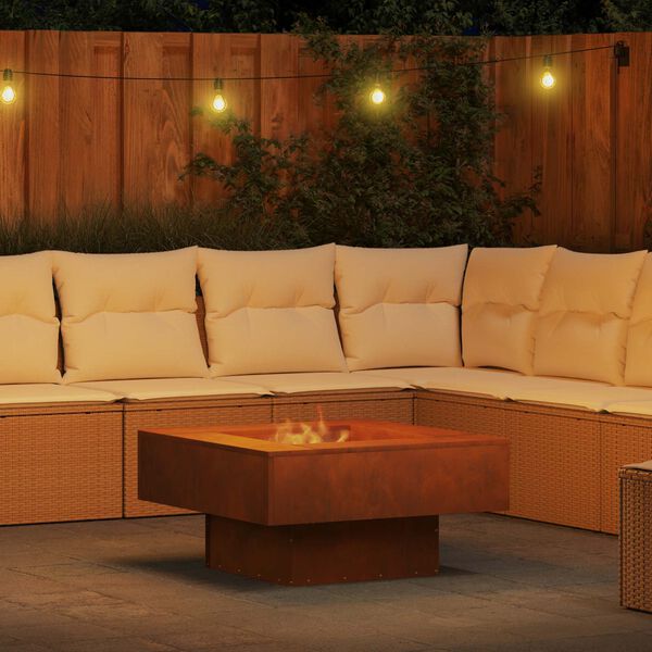 vidaXL Vuurkorf Bruin 80 x 80 x 40 cm Cortenstaal