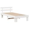vidaXL Bedframe met hoofdeinde Wit 90 x 190 cm Massief grenenhout