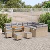 vidaXL Tuin Sofa Set met kussen met opslag 13 pcs Beige en Licht Grijs