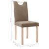 vidaXL Eetkamerstoelen draaibaar 2 st stof taupe