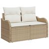 vidaXL Tuin Sofa Set met kussen met opslag 6 pcs Beige Poly riet
