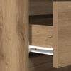 vidaXL Dressoir met lade Artisan Eiken 60 x 35 x 70 cm Bewerkt hout