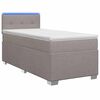 vidaXL Boxspring Bed met Matras en LED Taupe 90 x 200 cm Stof