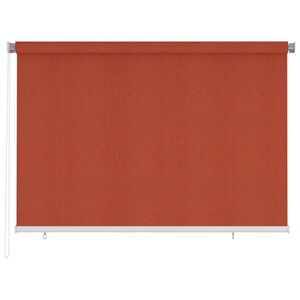 vidaXL Rolgordijn voor buiten 225(B)x140(H) cm HDPE terracottakleurig