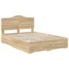 vidaXL Bedframe met hoofdeinde Sonoma Eiken 140 x 200 cm Bewerkt hout
