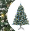 vidaXL Kunstkerstboom Groen 126 x 126 x 180 cm PVC en Plastic en Staal