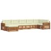 vidaXL Sofa-Sets 7 pcs Natuurlijk en Cr&egrave;me Massief Acaciahout