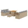 vidaXL Tuin Sofa Set 10 pcs Beige poly rattan