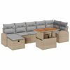 vidaXL Tuin Sofa Set 8 st Beige poly rattan