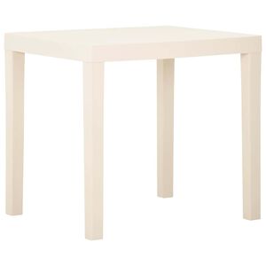 vidaXL Tuintafel 79x65x72 cm kunststof wit