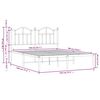 vidaXL Bedframe met hoofdbord metaal wit 140x190 cm