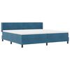 vidaXL Boxspringbed met matras Donkerblauw 200 x 200 cm Fluweel