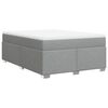 vidaXL Boxspring met matras stof lichtgrijs 140x200 cm
