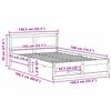 vidaXL Bedframe Wasbruin 135 x 190 cm Massief grenenhout