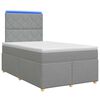 vidaXL Boxspringbed met matras Lichtgrijs 120 x 190 cm Stof