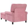 vidaXL Chaise Lounge met kussen Roze 91 x 157 x 91 cm Fluweel