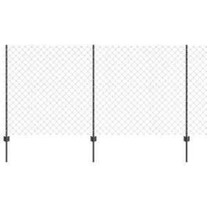 vidaXL Hek met Paal Grijs
